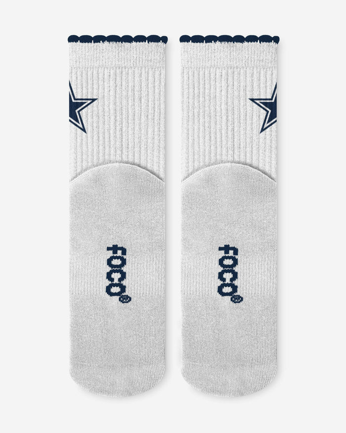 Dallas Cowboys 3-Pack Ruffle Quarter Socks FOCO - FOCO.com