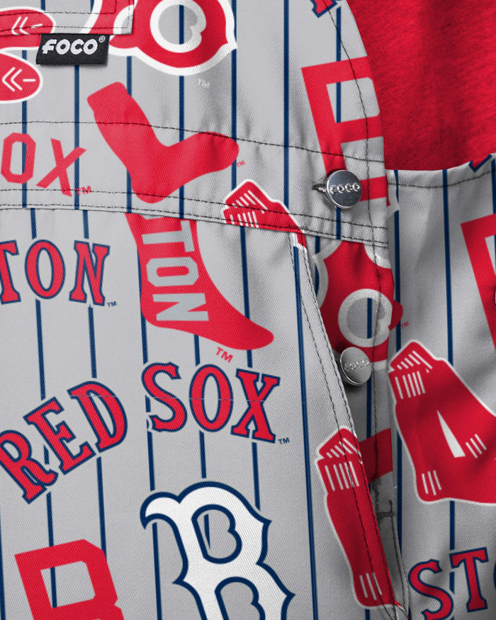 Boston Red Sox Mens Historic Print Bib Shortalls FOCO - FOCO.com