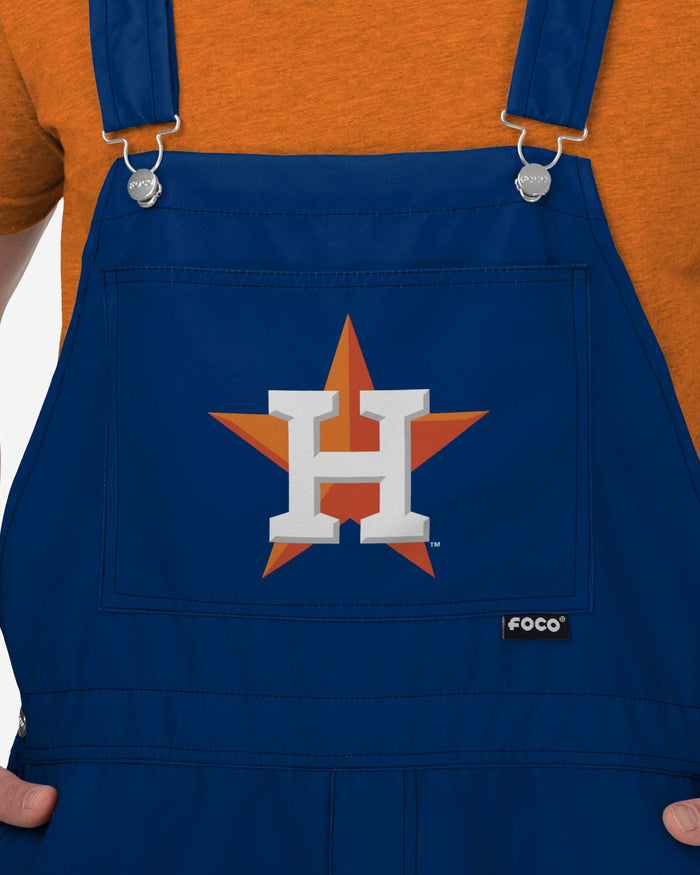 Houston Astros Mens Team Stripe Bib Shortalls FOCO - FOCO.com