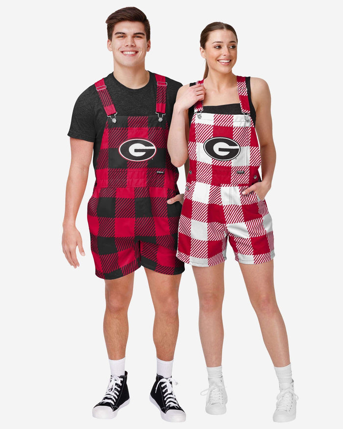 Georgia Bulldogs Mens Plaid Bib Shortalls FOCO - FOCO.com