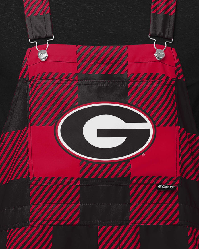 Georgia Bulldogs Mens Plaid Bib Shortalls FOCO - FOCO.com