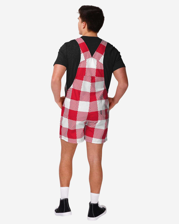 Nebraska Cornhuskers Mens Plaid Bib Shortalls FOCO - FOCO.com