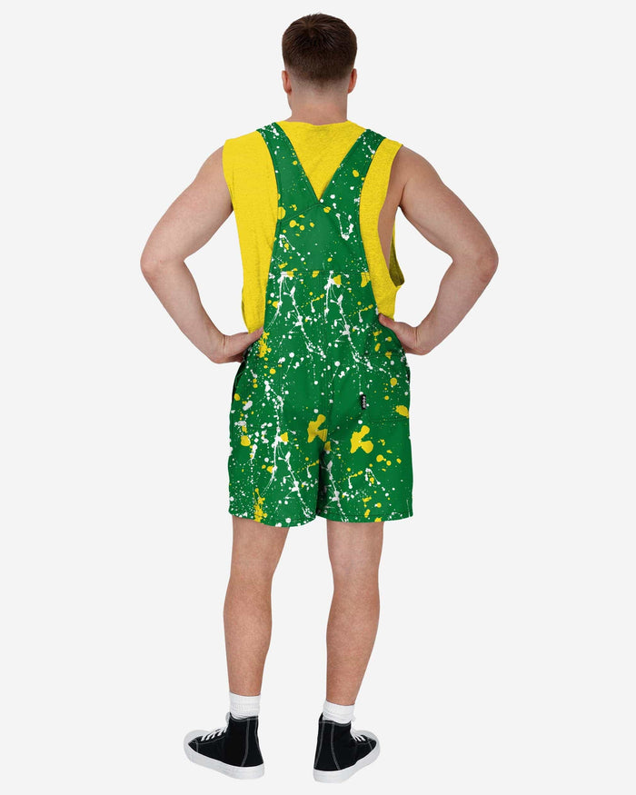 Oregon Ducks Mens Paint Splatter Bib Shortalls FOCO - FOCO.com