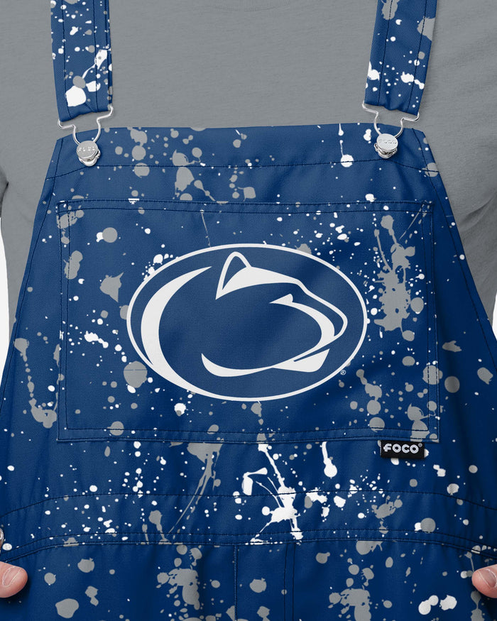 Penn State Nittany Lions Mens Paint Splatter Bib Shortalls FOCO - FOCO.com