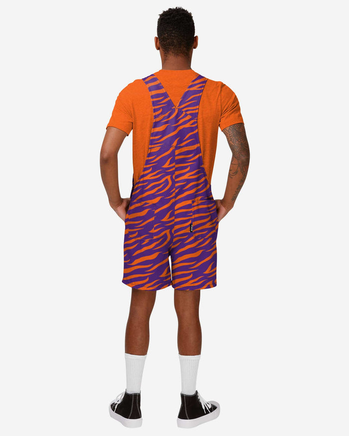 Clemson Tigers Mens Tiger Stripe Thematic Bib Shortalls FOCO - FOCO.com