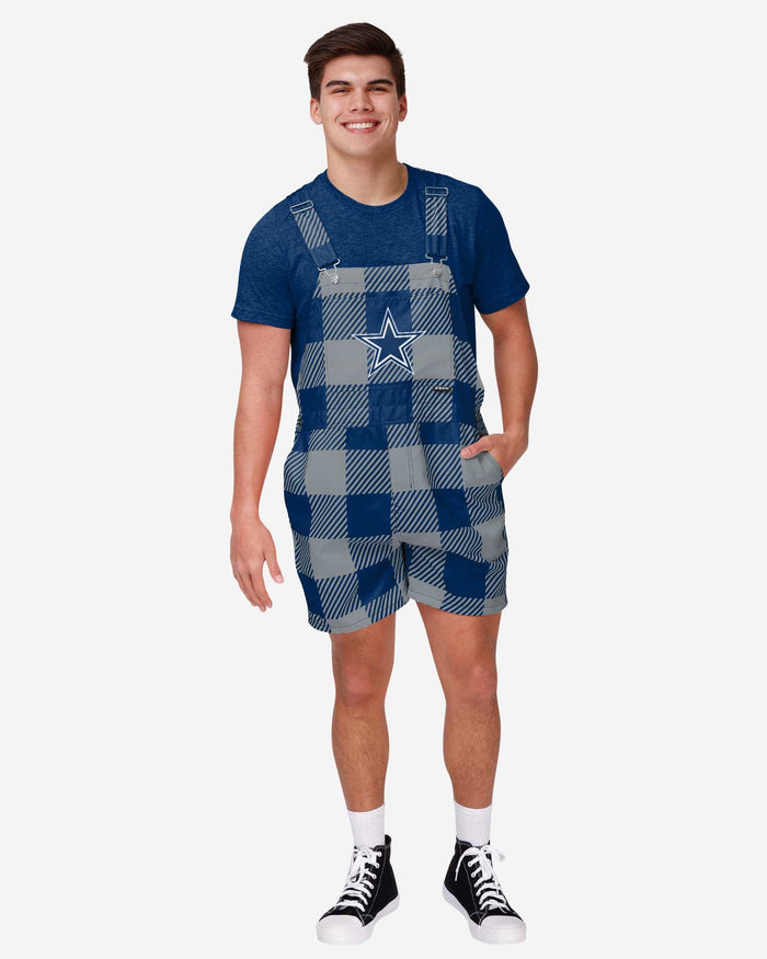 Dallas Cowboys Mens Plaid Bib Shortalls FOCO S - FOCO.com