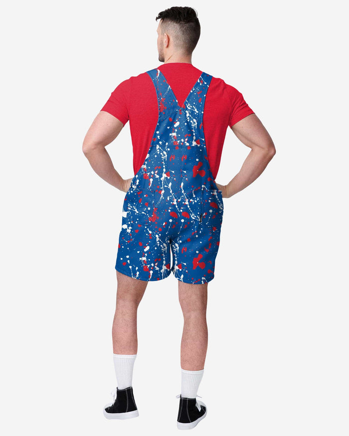 Buffalo Bills Mens Paint Splatter Bib Shortalls FOCO - FOCO.com