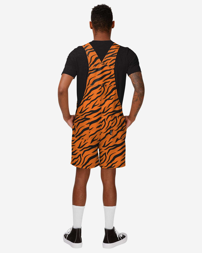 Cincinnati Bengals Mens Tiger Stripe Thematic Bib Shortalls FOCO - FOCO.com