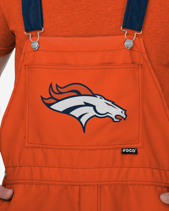 Denver Broncos Mens Team Stripe Bib Shortalls FOCO - FOCO.com