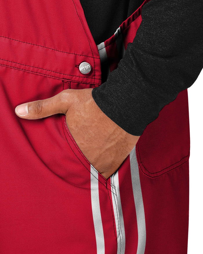 San Francisco 49ers Mens Team Stripe Bib Shortalls FOCO S - FOCO.com
