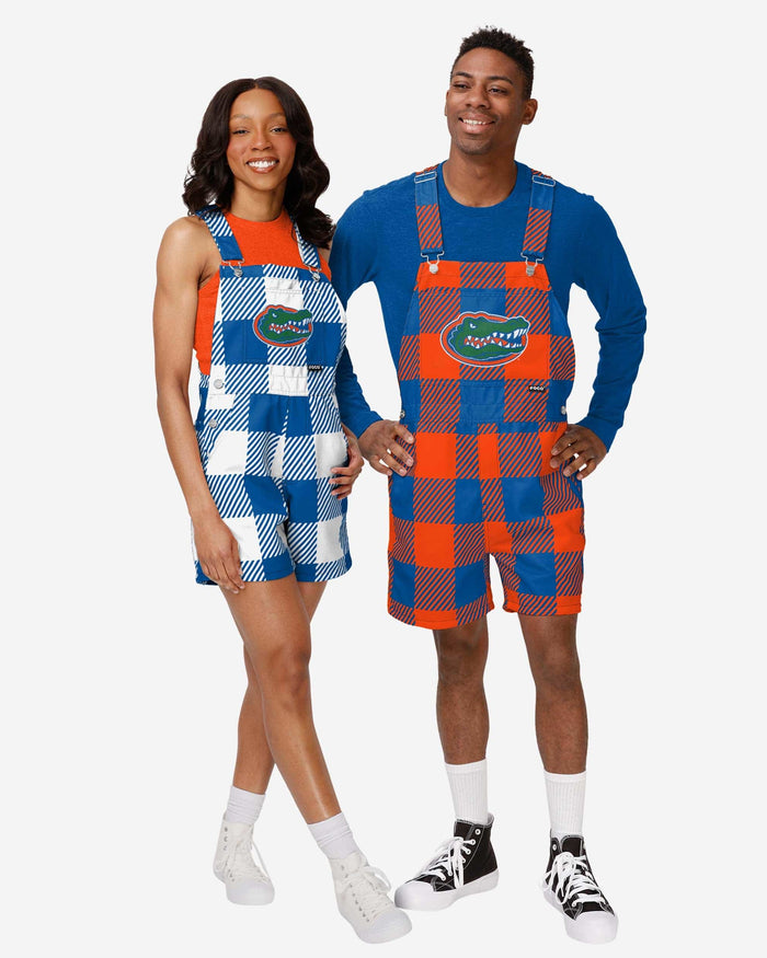 Florida Gators Womens Plaid Bib Shortalls FOCO - FOCO.com