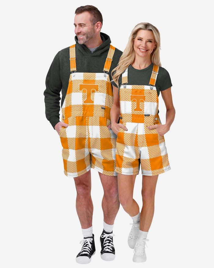 Tennessee Volunteers Womens Plaid Bib Shortalls FOCO - FOCO.com