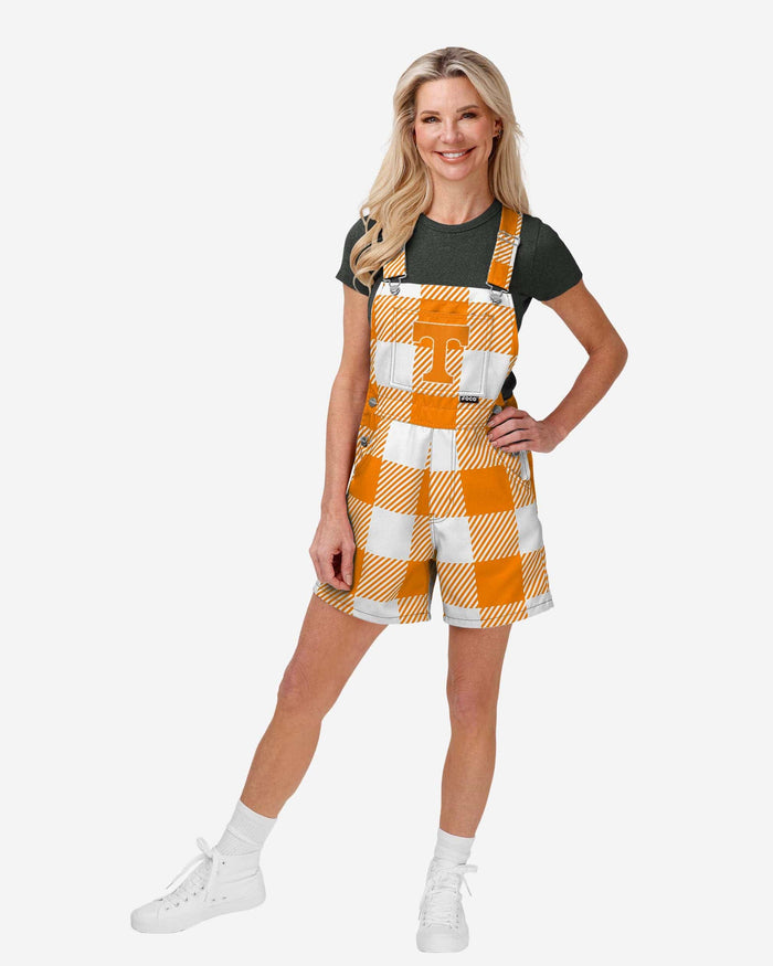 Tennessee Volunteers Womens Plaid Bib Shortalls FOCO XS - FOCO.com