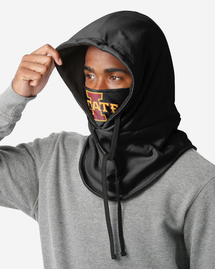 Iowa State Cyclones Black Drawstring Hooded Gaiter FOCO - FOCO.com