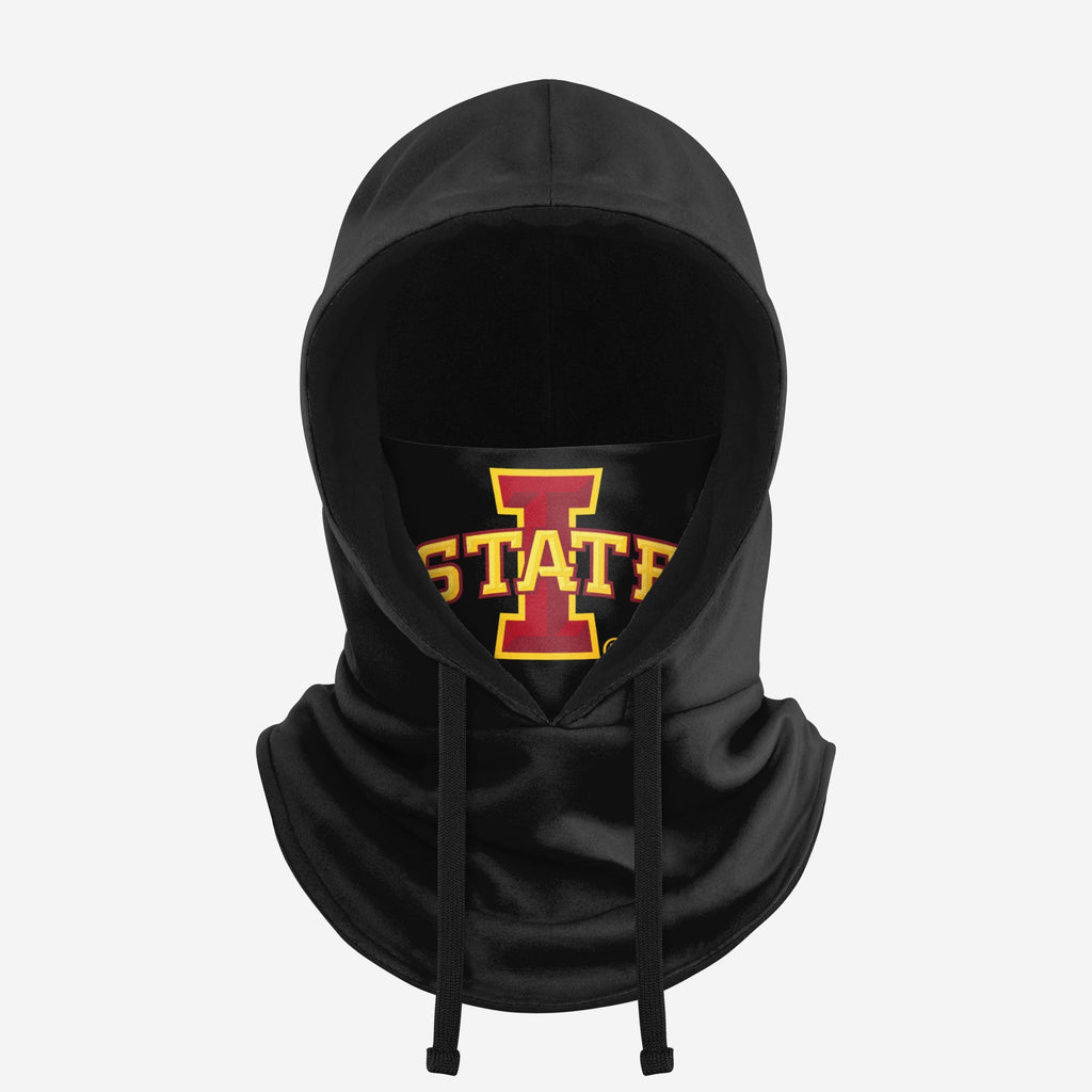 Iowa State Cyclones Black Drawstring Hooded Gaiter FOCO - FOCO.com