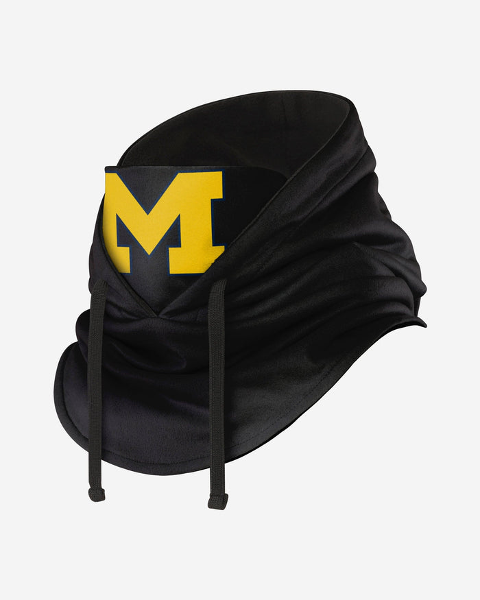 Michigan Wolverines Black Drawstring Hooded Gaiter FOCO - FOCO.com