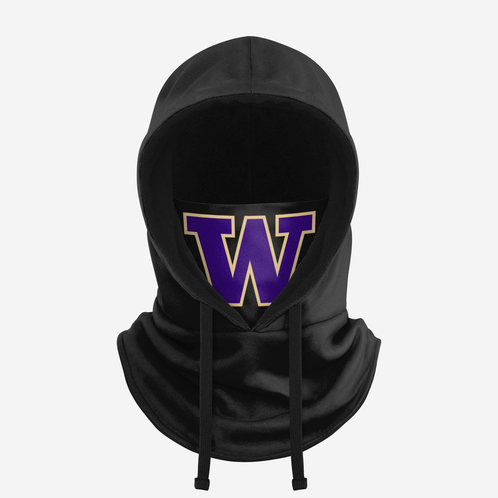 Washington Huskies Black Drawstring Hooded Gaiter FOCO - FOCO.com