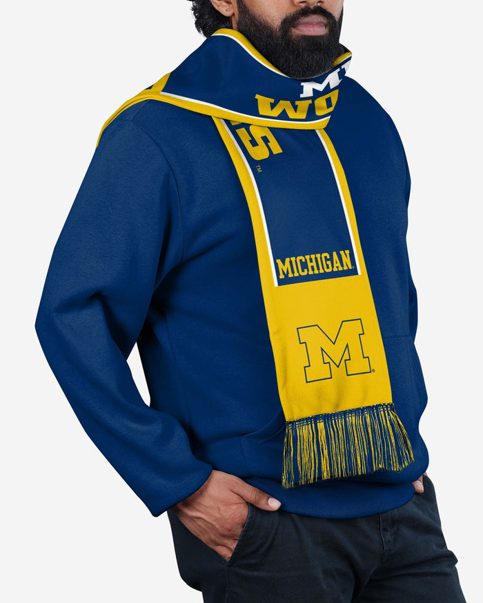 Michigan Wolverines Reversible Thematic Scarf FOCO - FOCO.com