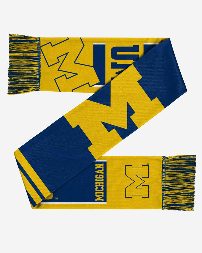 Michigan Wolverines Reversible Thematic Scarf FOCO - FOCO.com