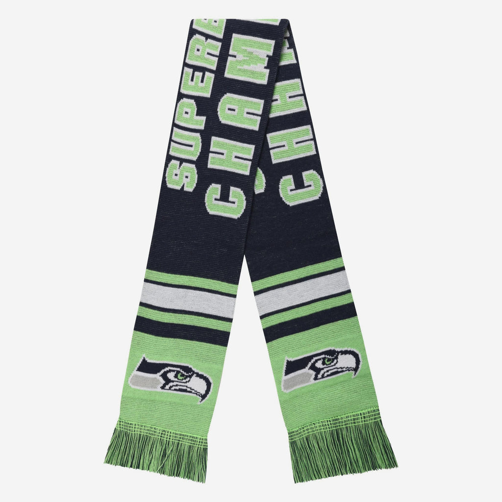Seattle Seahawks Super Bowl LX Champions Acrylic Scarf FOCO - FOCO.com