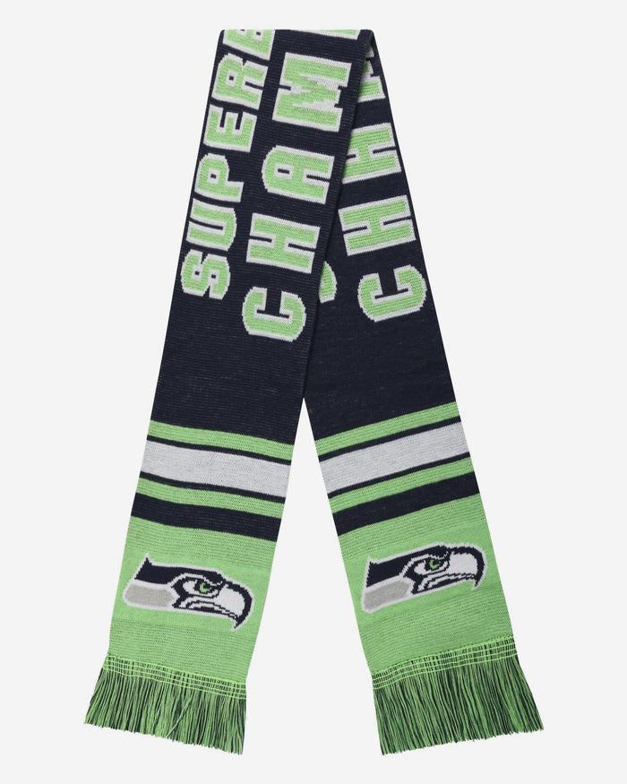 Seattle Seahawks Super Bowl LX Champions Acrylic Scarf FOCO - FOCO.com