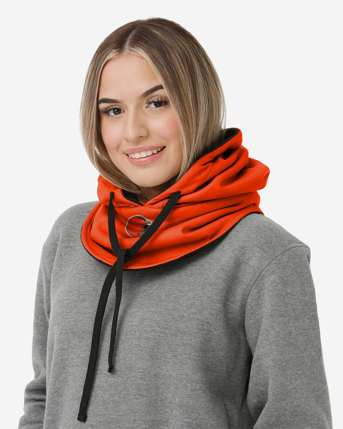 Cleveland Browns Alternate Team Color Drawstring Hooded Gaiter FOCO - FOCO.com