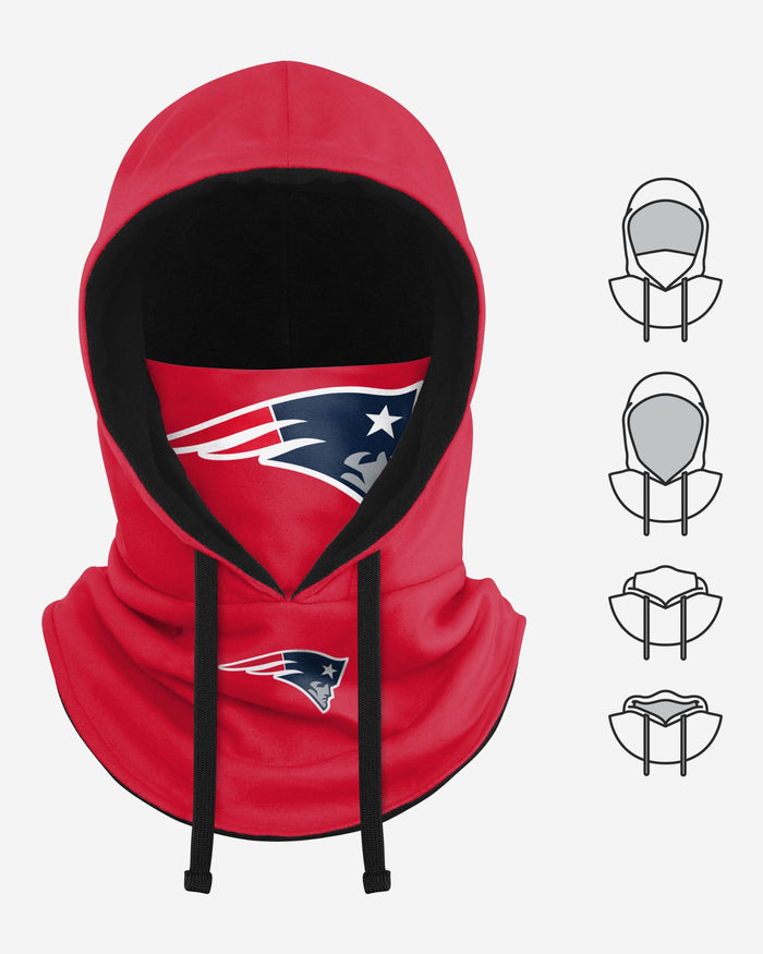 New England Patriots Alternate Team Color Drawstring Hooded Gaiter FOCO - FOCO.com