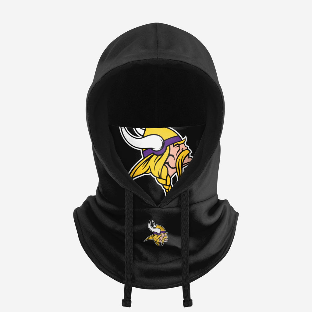 Minnesota Vikings Black Drawstring Hooded Gaiter FOCO - FOCO.com