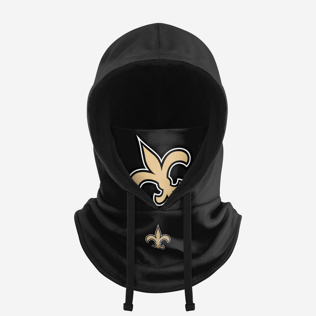 New Orleans Saints Black Drawstring Hooded Gaiter FOCO - FOCO.com