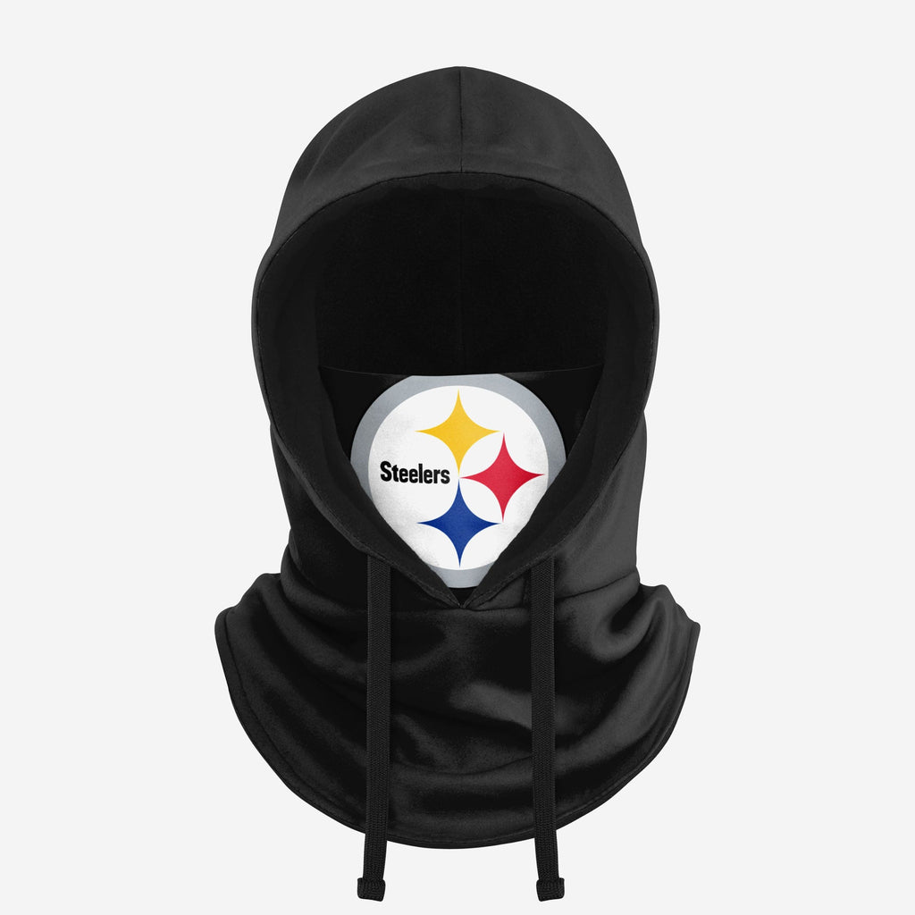 Pittsburgh Steelers Black Drawstring Hooded Gaiter FOCO - FOCO.com