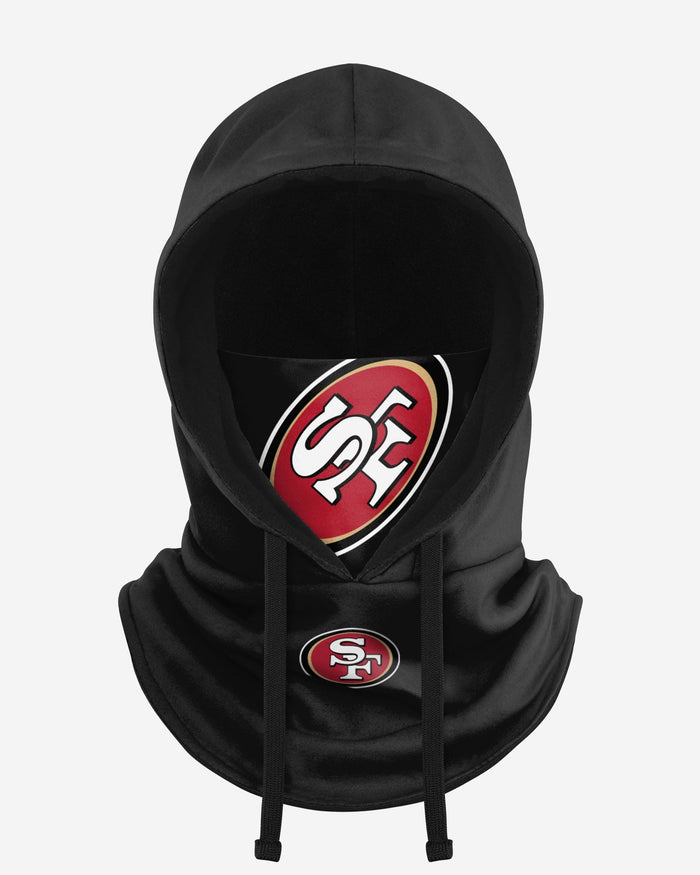 San Francisco 49ers Black Drawstring Hooded Gaiter FOCO - FOCO.com