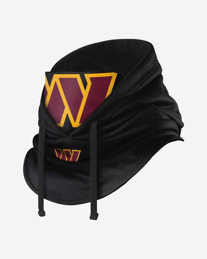 Washington Commanders Black Drawstring Hooded Gaiter FOCO - FOCO.com