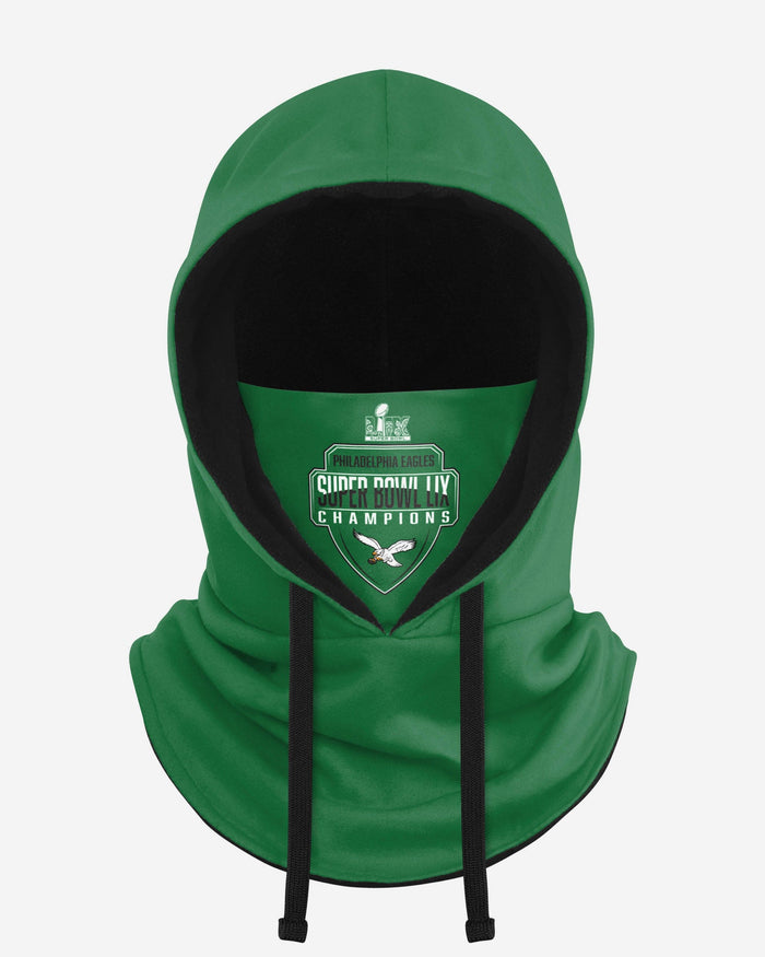 Philadelphia Eagles Super Bowl LIX Champions Kelly Green Hooded Gaiter Scarf FOCO - FOCO.com