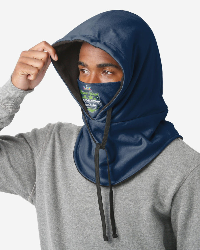 Seattle Seahawks Super Bowl LX Champions Hooded Gaiter Scarf FOCO - FOCO.com