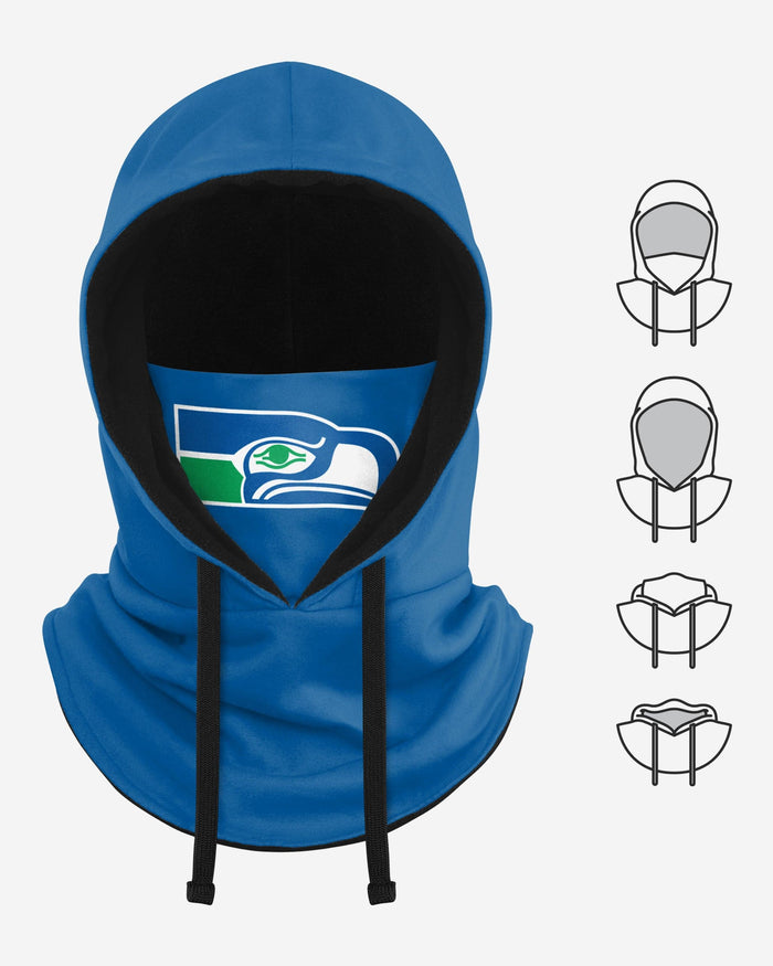 Seattle Seahawks Retro Drawstring Hooded Gaiter FOCO - FOCO.com