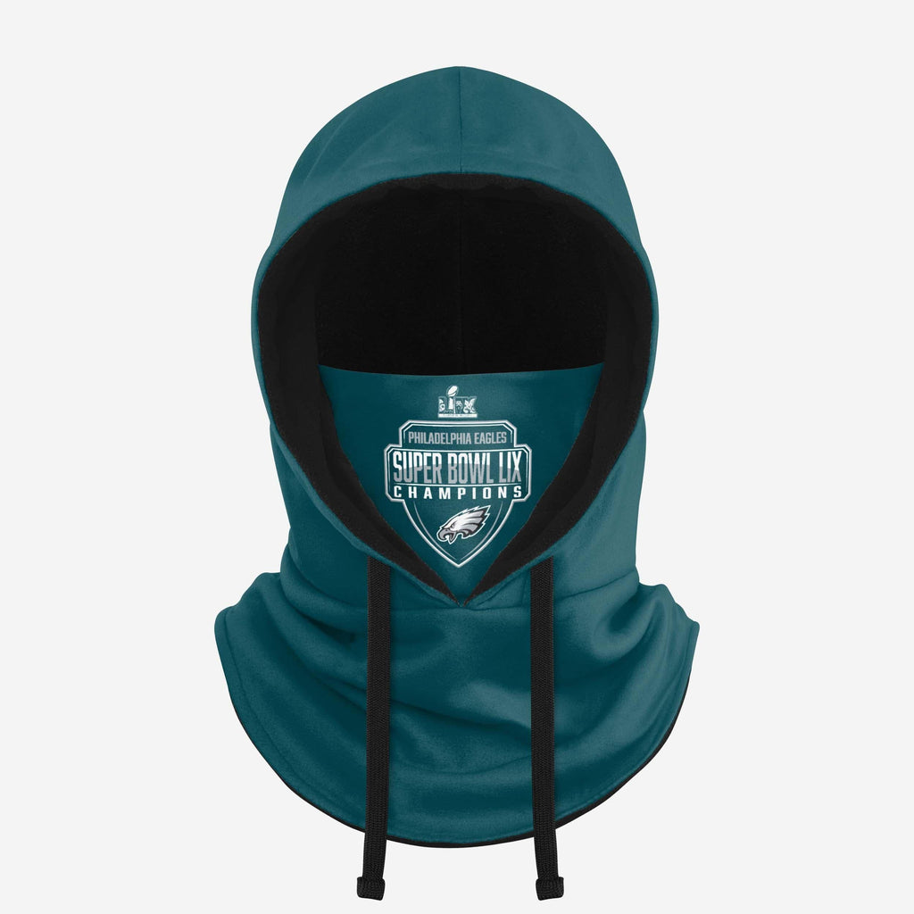 Philadelphia Eagles Super Bowl LIX Champions Team Color Hooded Gaiter Scarf FOCO - FOCO.com