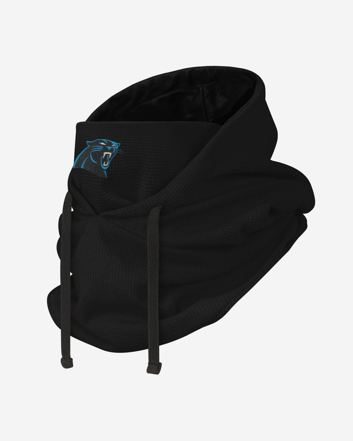 Carolina Panthers Waffle Drawstring Hooded Gaiter FOCO - FOCO.com