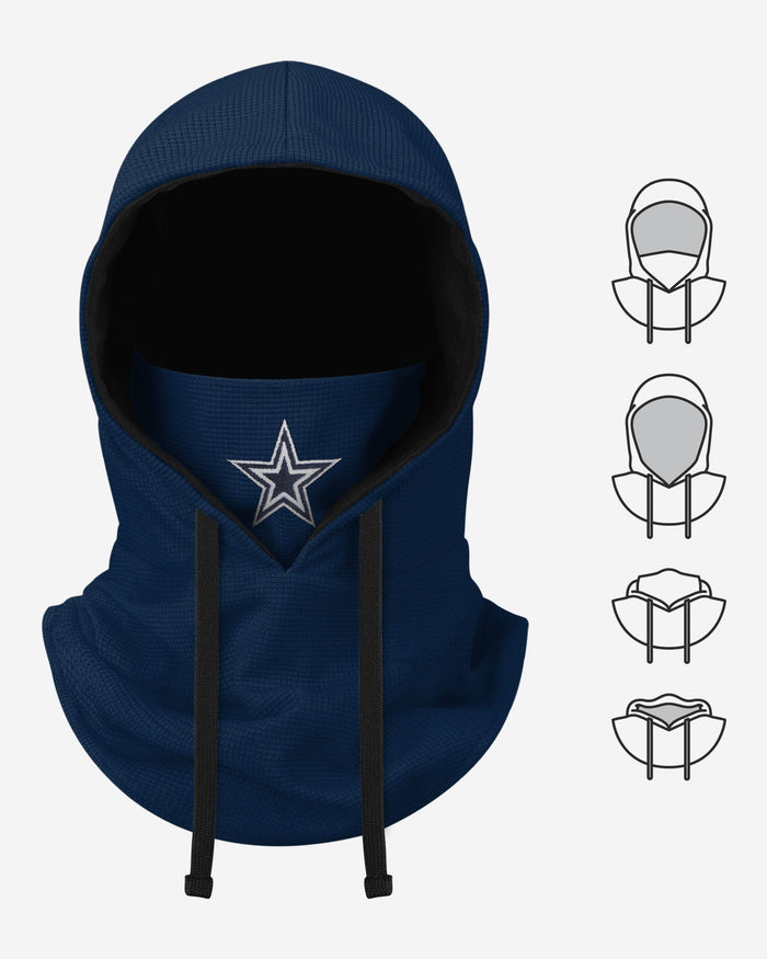 Dallas Cowboys Waffle Drawstring Hooded Gaiter FOCO - FOCO.com