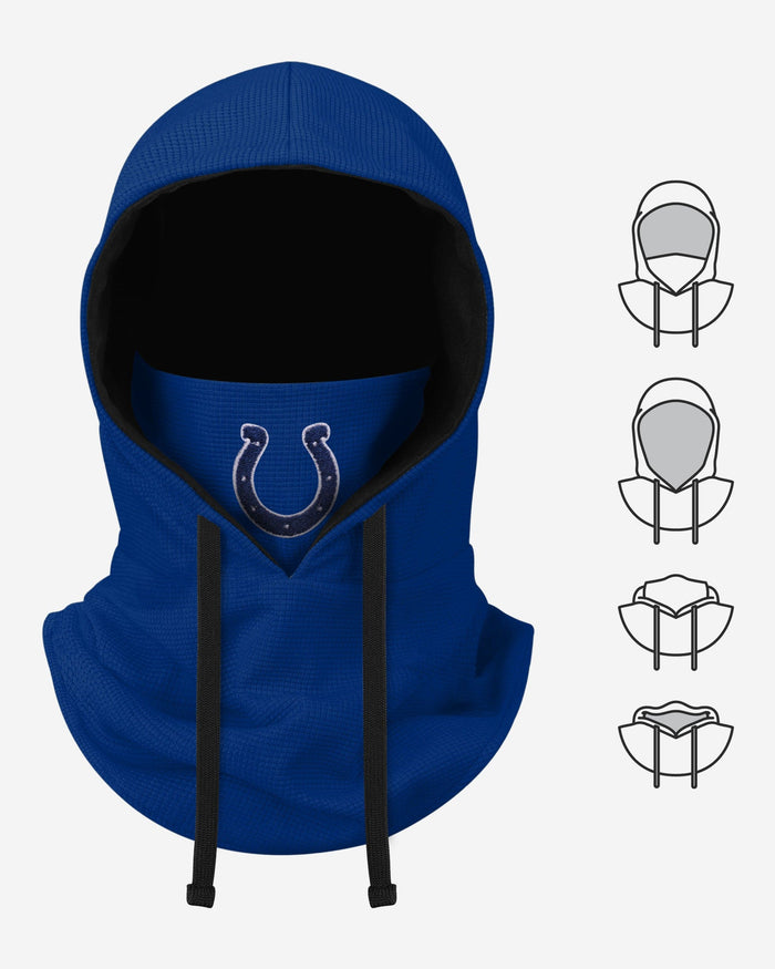 Indianapolis Colts Waffle Drawstring Hooded Gaiter FOCO - FOCO.com