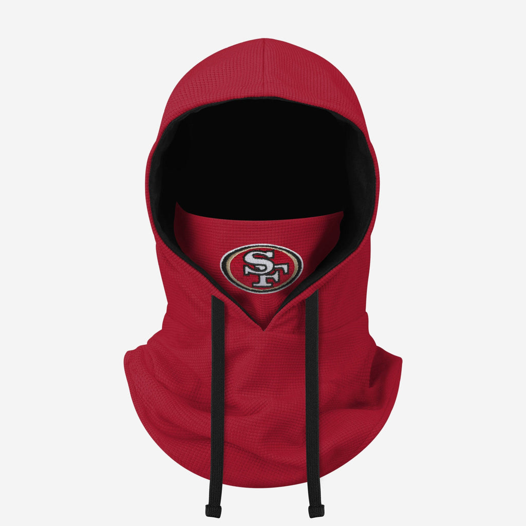 San Francisco 49ers Waffle Drawstring Hooded Gaiter FOCO - FOCO.com