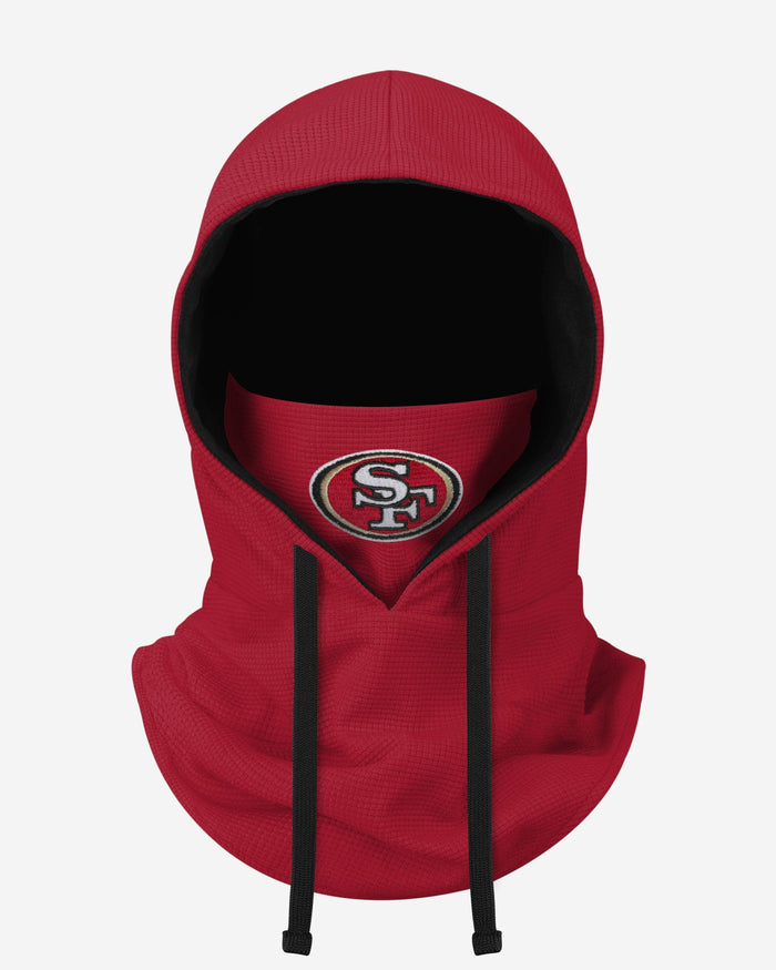 San Francisco 49ers Waffle Drawstring Hooded Gaiter FOCO - FOCO.com