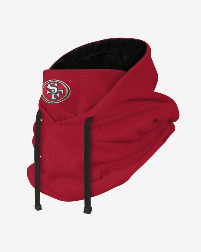 San Francisco 49ers Waffle Drawstring Hooded Gaiter FOCO - FOCO.com