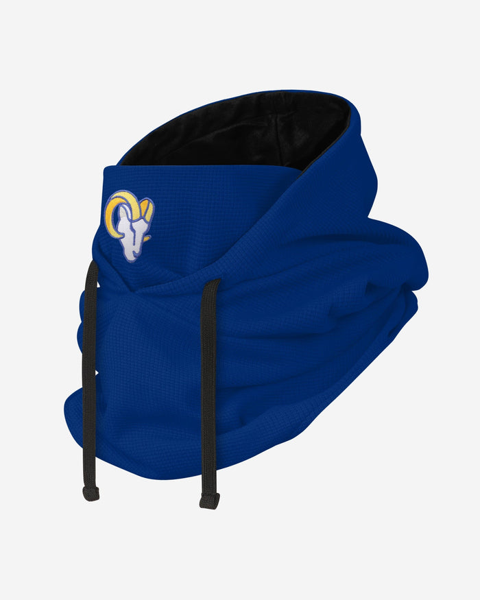 Los Angeles Rams Waffle Drawstring Hooded Gaiter FOCO - FOCO.com