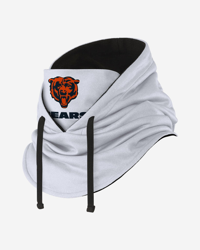 Chicago Bears White Drawstring Hooded Gaiter FOCO - FOCO.com