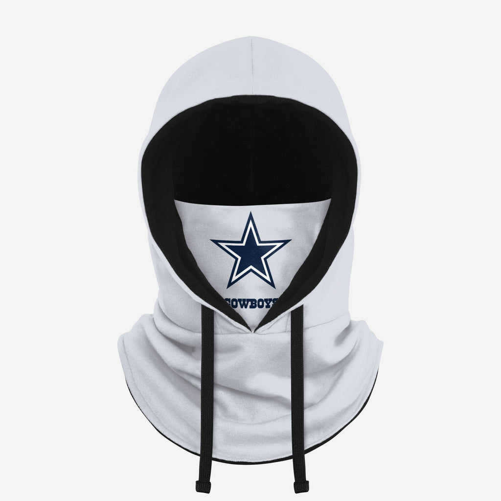 Dallas Cowboys White Drawstring Hooded Gaiter FOCO - FOCO.com