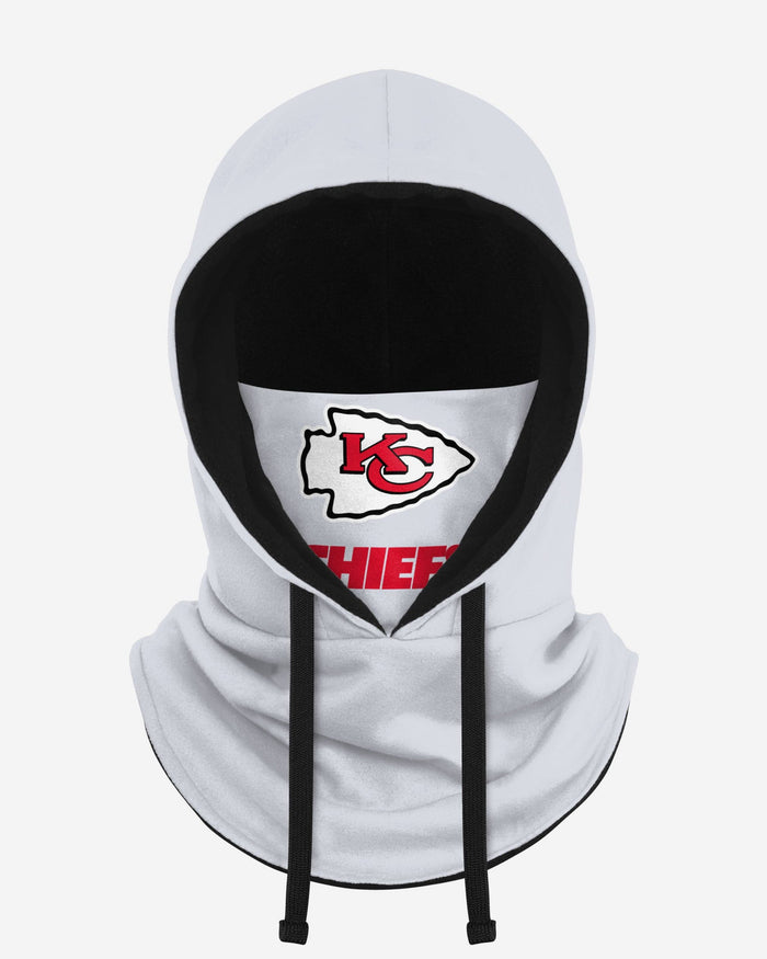 Kansas City Chiefs White Drawstring Hooded Gaiter FOCO - FOCO.com