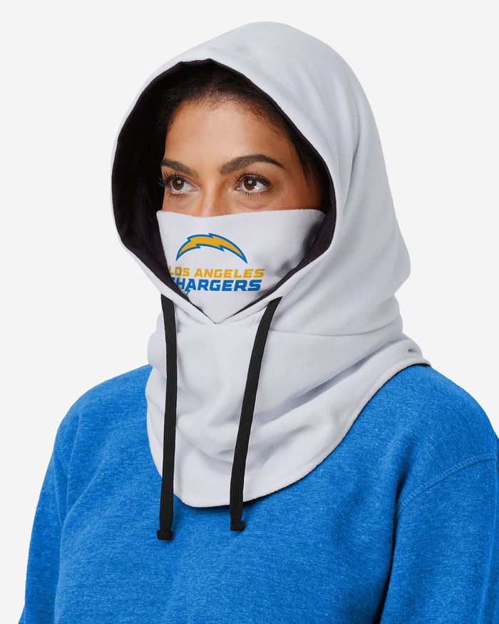 Los Angeles Chargers White Drawstring Hooded Gaiter FOCO - FOCO.com