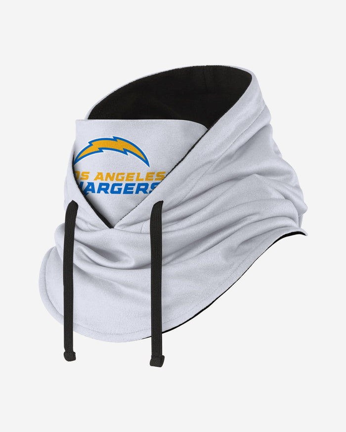 Los Angeles Chargers White Drawstring Hooded Gaiter FOCO - FOCO.com