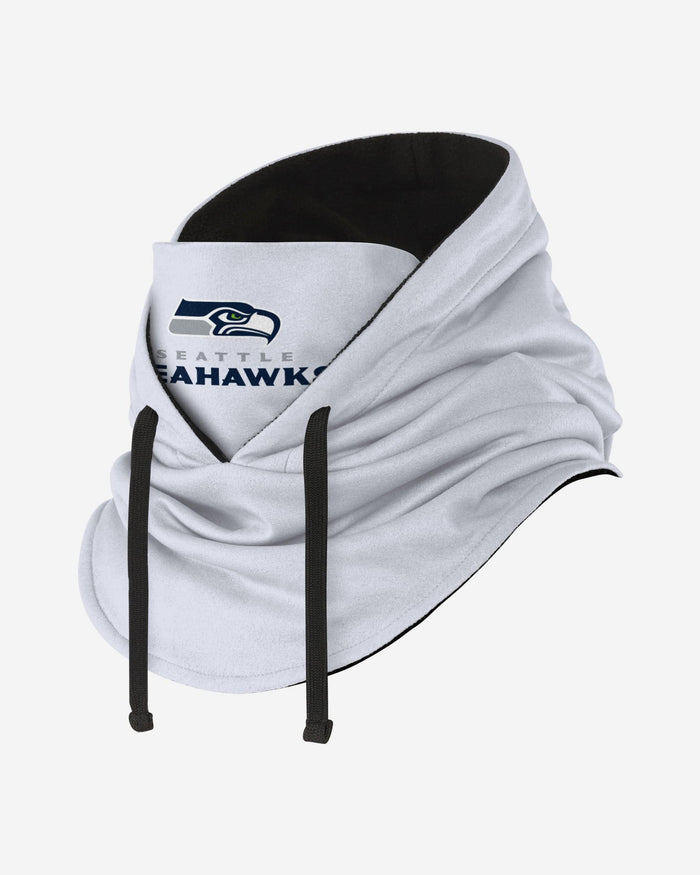 Seattle Seahawks White Drawstring Hooded Gaiter FOCO - FOCO.com