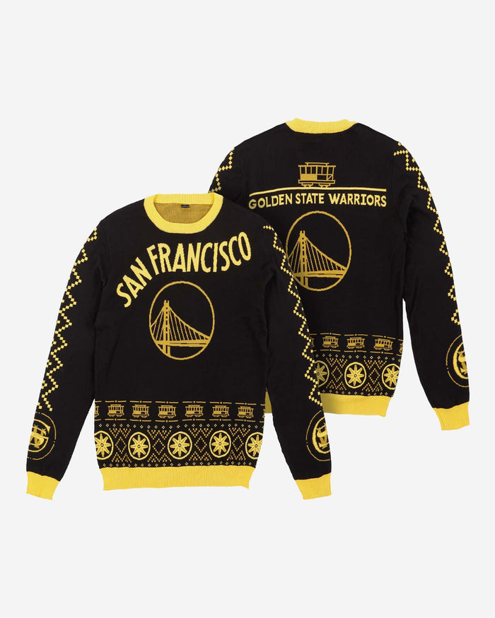 Golden State Warriors Thematic Knit Sweater FOCO - FOCO.com